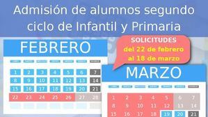 El 22 de febrero se abre el plazo de solicitud de plazas escolares