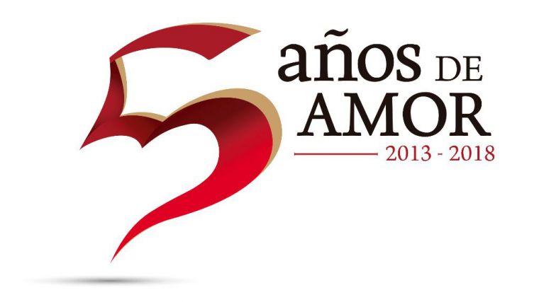 Así es el logotipo del V Aniversario de El Amor de Alhama