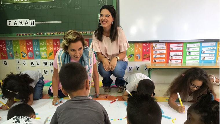 Martínez-Cachá visita el colegio San Cristóbal de Lorca