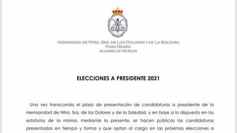 El Paso Negro celebra elecciones a presidente el 13 de junio