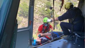 Rescatan a un ciclista accidentado en Sierra Espuña