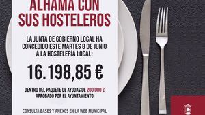 Diez hosteleros reciben otros 16.000 euros de ayudas municipales