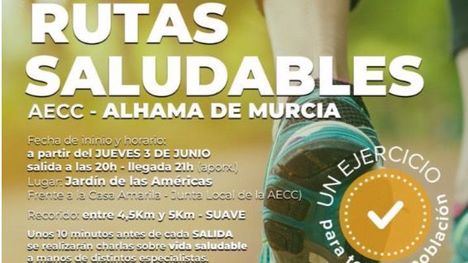 Este jueves tercera Ruta Saludable de la AECC de Alhama