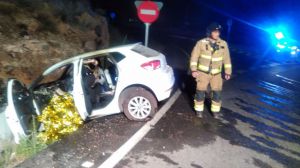 Fallece en Mazarrón tras salirse la vía con su coche que se incendió