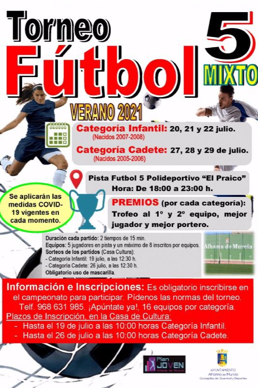 VÍD. Apúntate al Torneo de Fútbol 5 mixto de este verano 2021