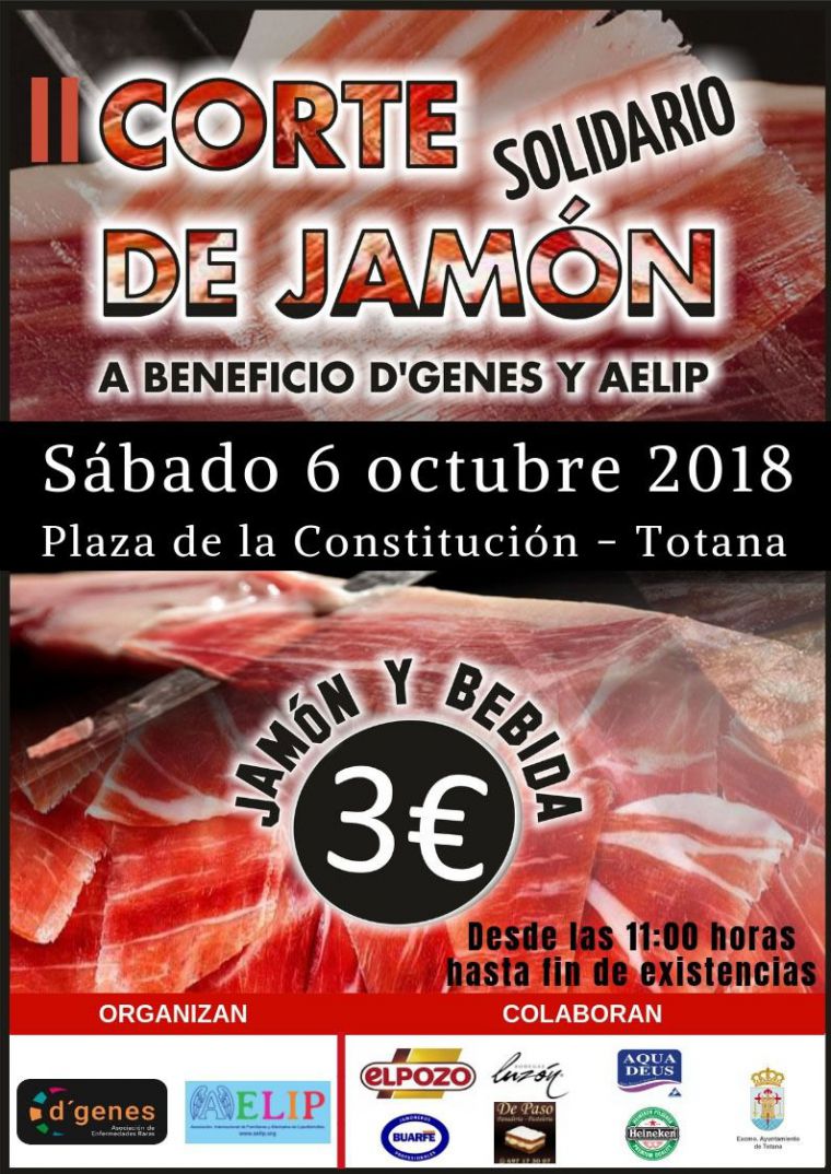 II Corte Solidario de Jamón a beneficio de D'Genes y AELIP