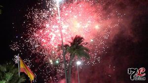 VÍD. El espectáculo de los fuegos artificiales cierra las Fiestas de Librilla