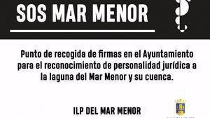 VÍD. Alhama, punto de recogida de firmas para la ILP del Mar Menor