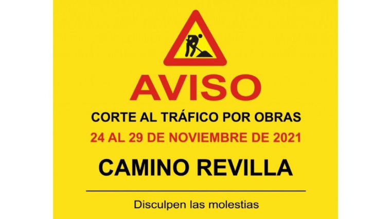 Las obras del camino de Revilla comienzan el miércoles 24