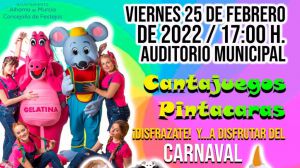 VÍD. Fiesta infantil de Carnaval 2022 en el Auditorio