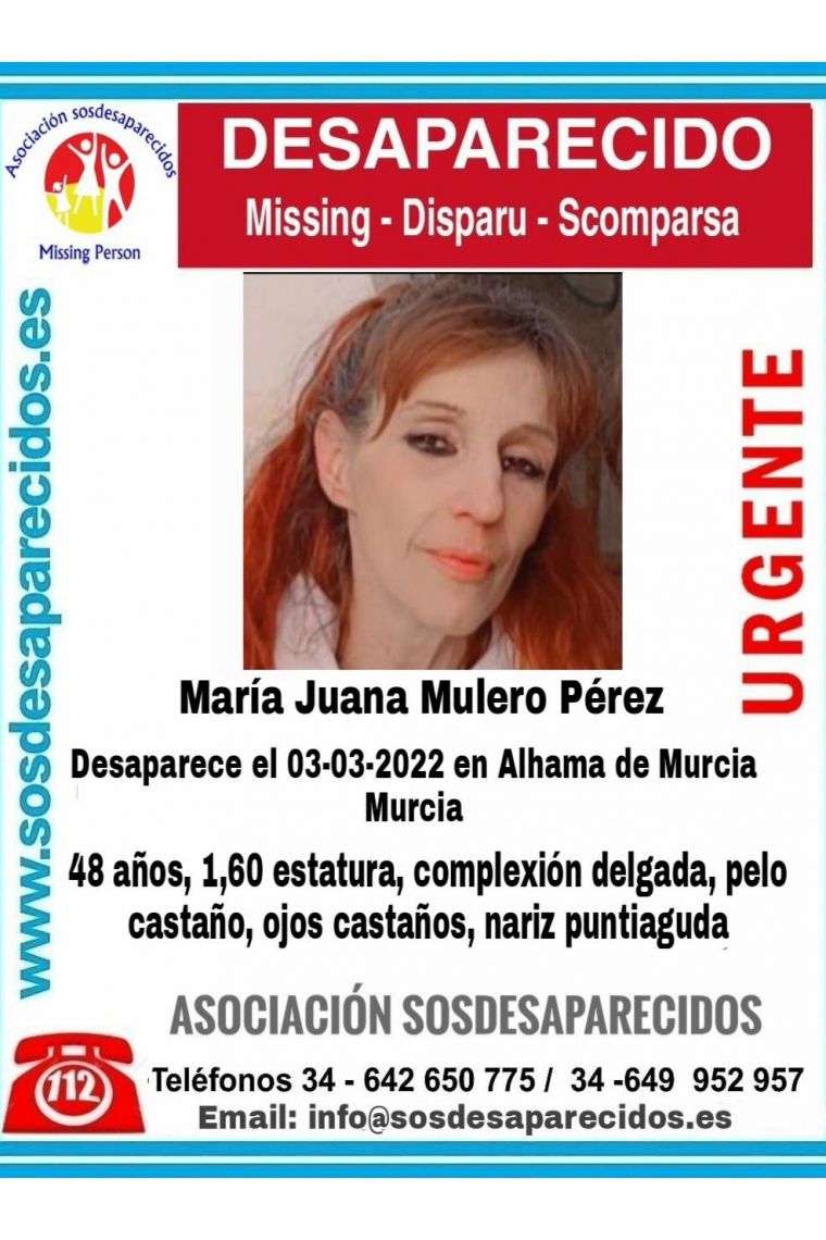 Alerta por la desaparición de una mujer en Alhama