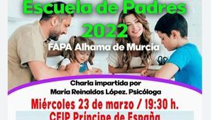 Este miércoles nueva charla de la Escuela de Padres