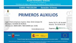 Curso gratuito de primeros auxilios del 26 al 28 de abril