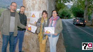 VÍDEO Podemos critica el mal estado de la carretera a Gebas