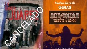 Alto Voltaje sustituye a la Banda Juárez en las fiestas de Gebas