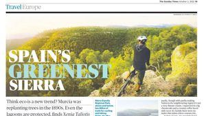 'The Sunday Times' destaca Sierra Espuña como destino de ecoturismo