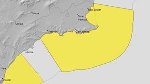 Meteorología alerta de fuertes vientos en Mazarrón este domingo