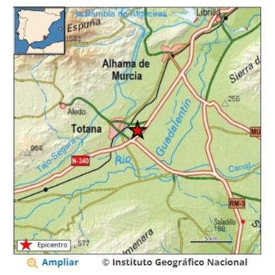 Totana registra un terremoto de 1,6 grados