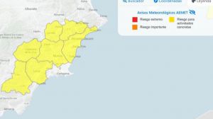 Aviso amarillo por lluvias en la mayor parte de la Región