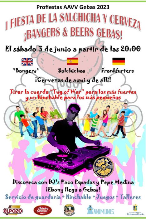 Fiesta de la salchicha y la cerveza este sábado en Gebas