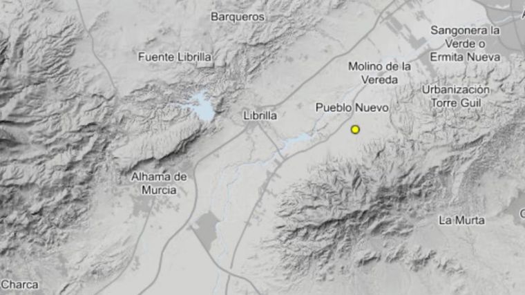 Librilla registra un terremoto de 1.9 grados
