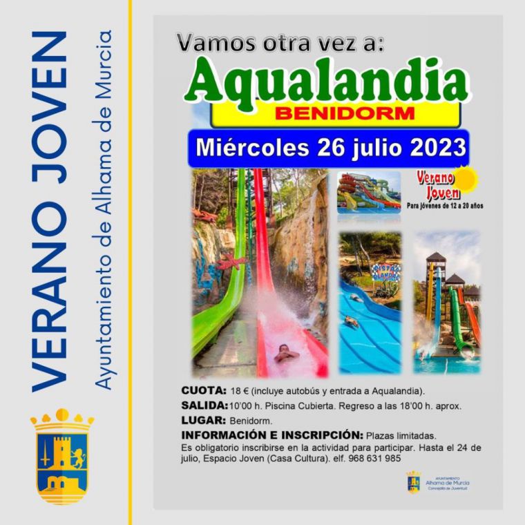 El Ayuntamiento organiza el tercer viaje a Aqualandia