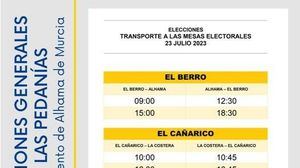 Servicio de autobús para las Elecciones Generales 23J