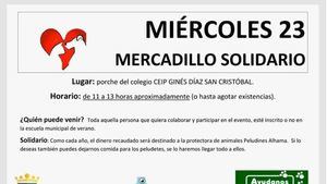 Peludines Alhama organiza un mercadillo solidario