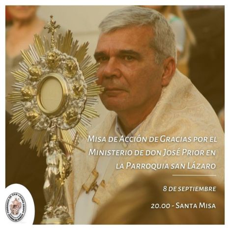 José Prior oficia su última misa en Alhama el 8 de septiembre