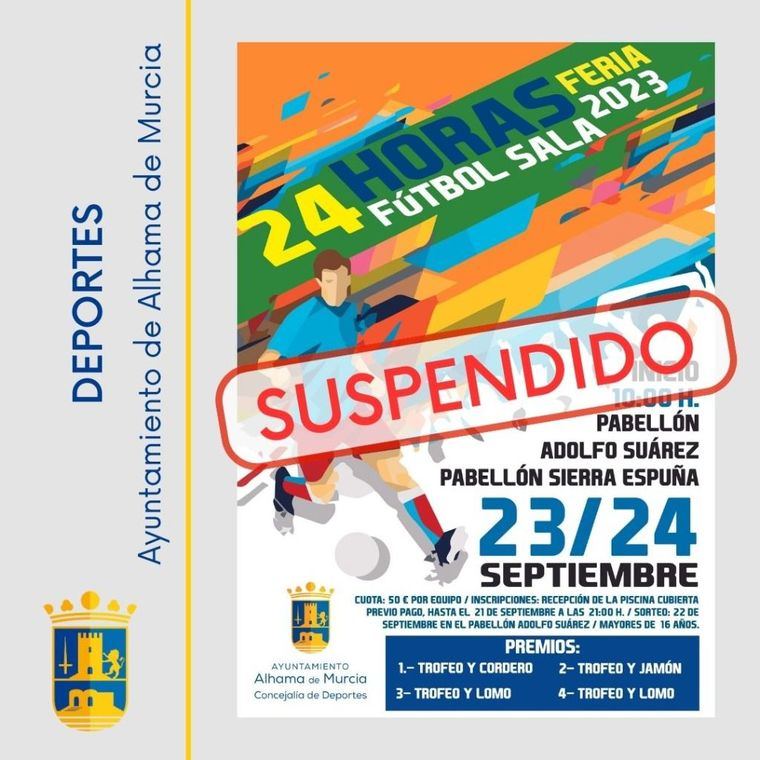 Suspendido el torneo 24 Horas de Fútbol Sala de la Feria 2023
