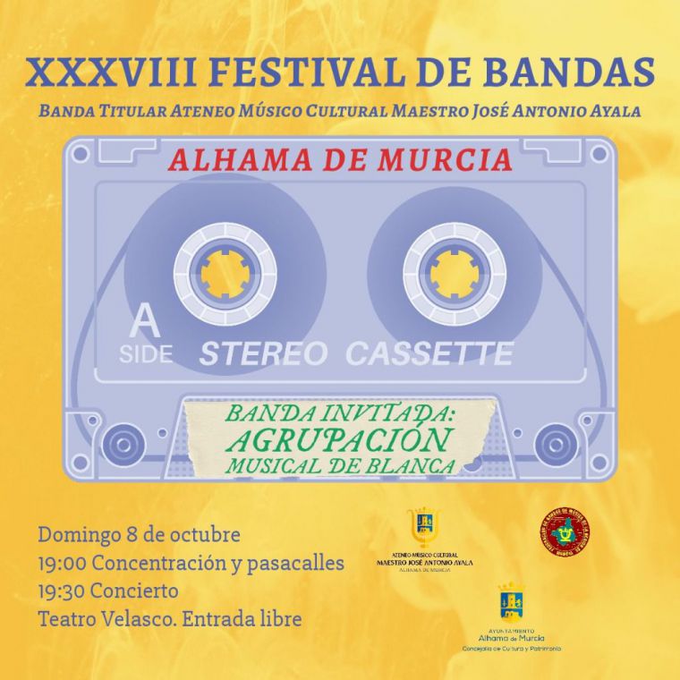 El Ateneo de Alhama invita a los alhameños al Festival de Bandas