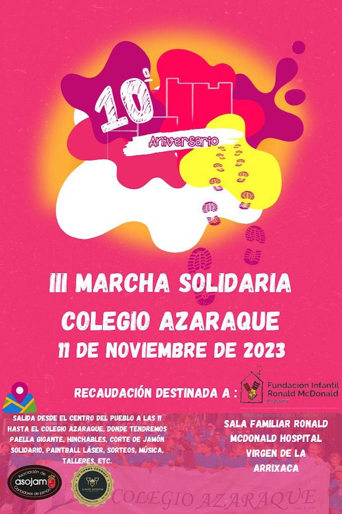 El Colegio Azaraque celebra su marcha solidaria el 11 de noviembre
