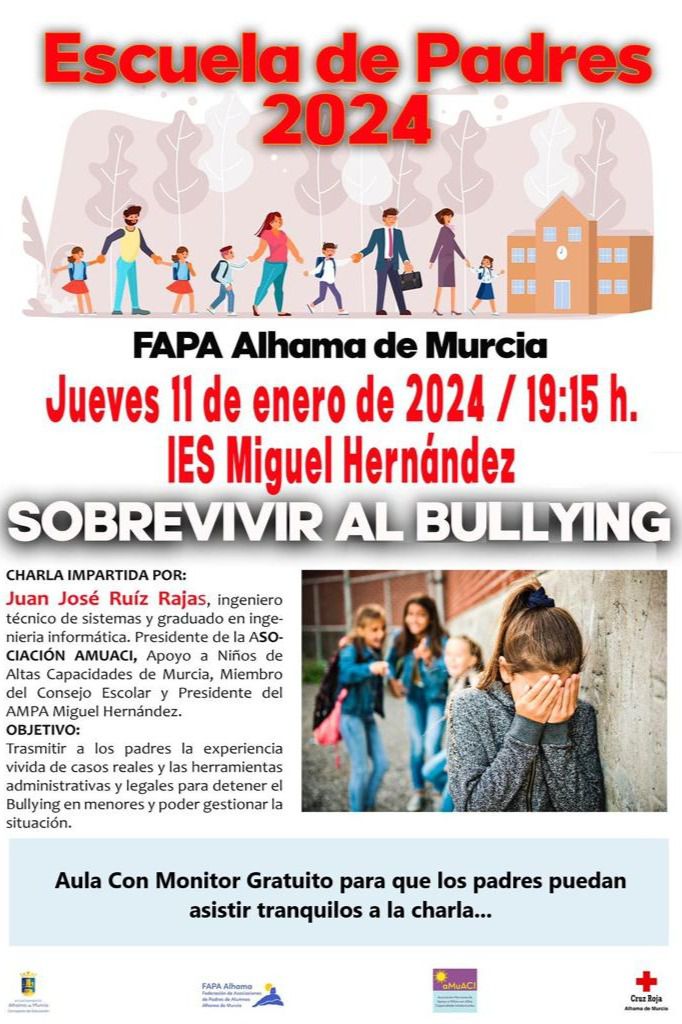 'Sobrevivir al bullying' abre la Escuela de Padres 2024