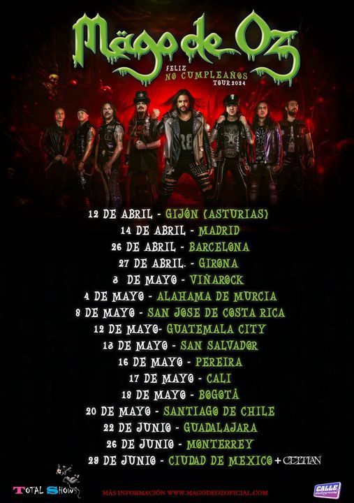 Mägo de Oz anuncia que actuará en Alhama de Murcia el 4 de mayo