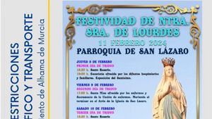 Restricciones por la procesión de Las Antorchas de Ntra. Sra. de Lourdes