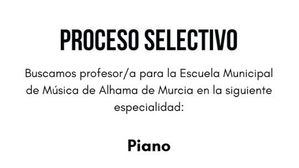 La Escuela Municipal de Música busca profesor de piano