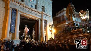 Alhama abre su Semana Santa con la exaltación de la Virgen y su Hijo