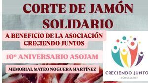 Asojam cumple su 10 años cortando jamón para Creciendo Juntos