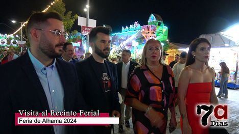 Visita al Recinto Ferial de la alcaldesa, ediles y el pregonero de la Feria