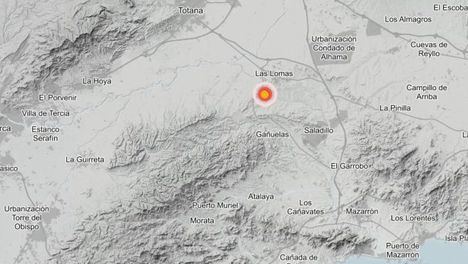 Movimiento sísmico de 3 grados con epicentro en Totana