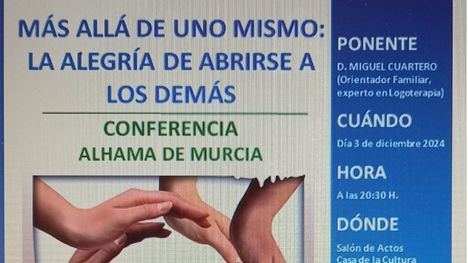 'La alegría de abrirse a los demás',conferencia de Voades en Alhama