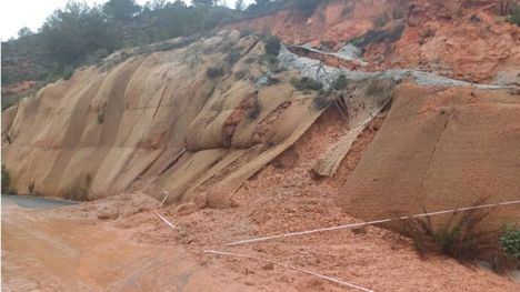 Cortada la carretera RM C-25 que da acceso a la pedanía de El Berro