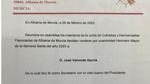 José Valverde García, nombrado Hermano Mayor de la S. Santa