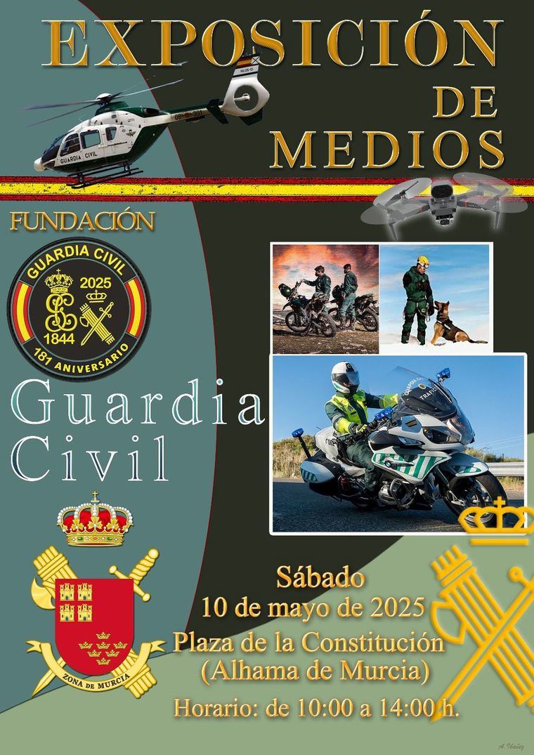 La Guardia Civil expone sus recursos en Alhama en su 181ª aniversario