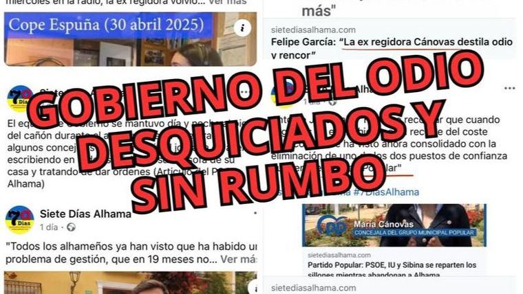 PP: Un Gobierno desquiciado que se olvidó de Alhama
