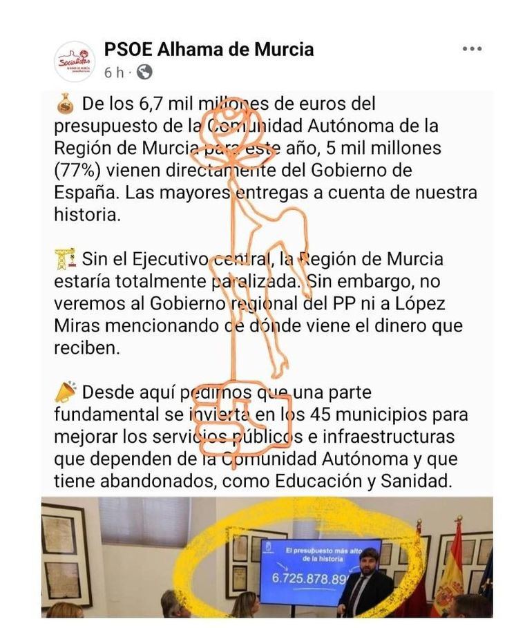 PP: 'La Región sigue siendo la comunidad peor financiada'