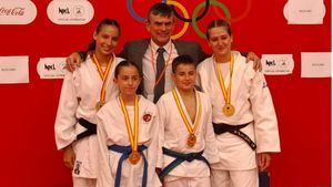 Cuatro alhameños, campeones de España en Katame cadete y en Kata alevín
