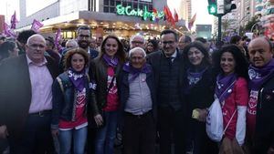 El PSOE de Alhama, en la manifestación de Murcia por la mujer