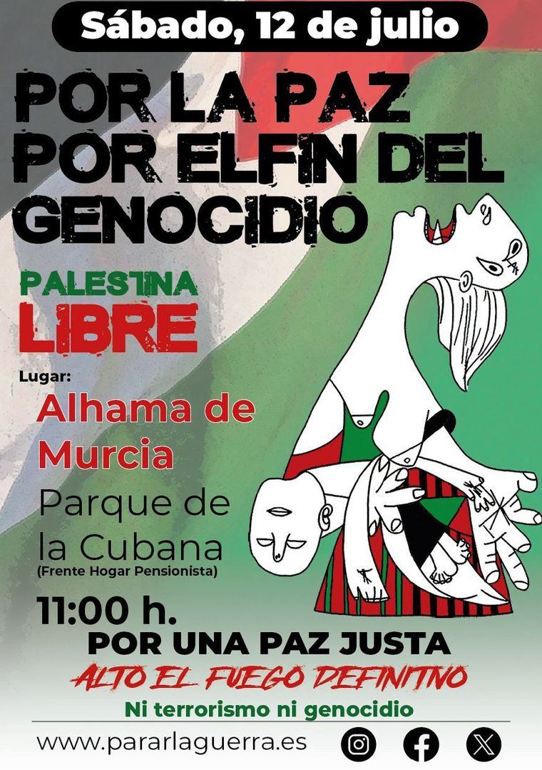 Nuevo acto 'Por la paz y por el fin del genocidio' en Palestina el sábado
