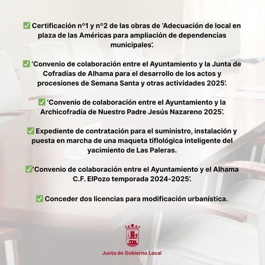 Acuerdos de la Junta de Gobierno